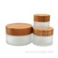 Frosted face cream cosmetic glass jars with engraving